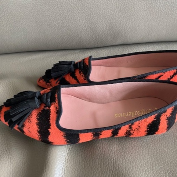 Pretty Ballerinas sz EU 36/US 5.5-6 rust orange black zebra pony - Picture 14 of 16
